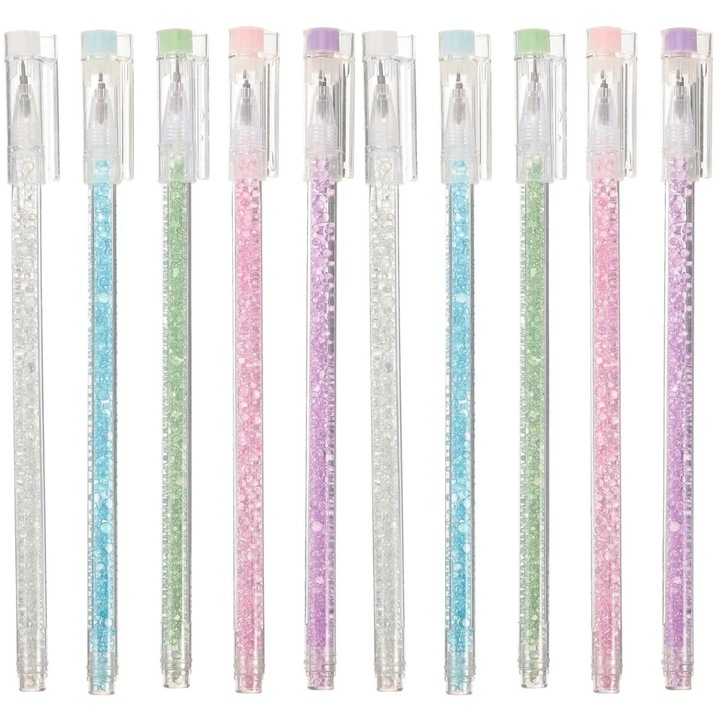 Set 10 cutter metalice ZYBLSSBB, portabile, 16x1x1cm, culori diverse