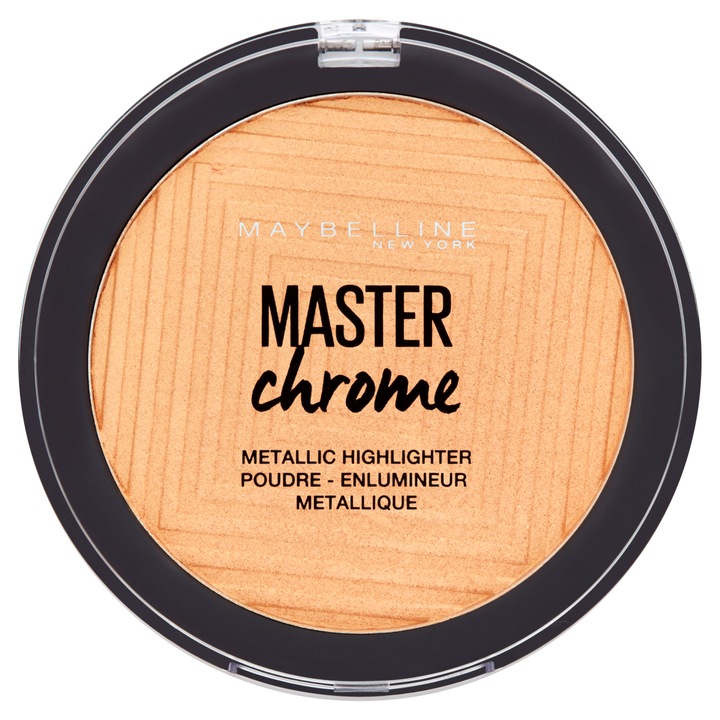 Maybelline New York Master Chrome Highlighter, 100 Molten Gold,9 g