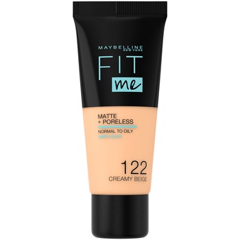 Fond de ten Maybelline New York Fit Me Matte & Poreless 122 Creamy Beige, 30 ml Fond de ten Maybelline New York Fit Me Matte & Poreless 122 Creamy Beige, 30 ml