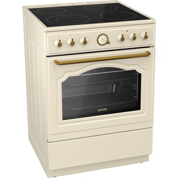 Aragaz Gorenje EC62CLI, Cuptor electic, Plita vitroceramica cu 4 zone de gatit, Grill, 60 cm, Champagne Aragaz Gorenje EC62CLI, Cuptor electic, Plita vitroceramica cu 4 zone de gatit, Grill, 60 cm, Champagne