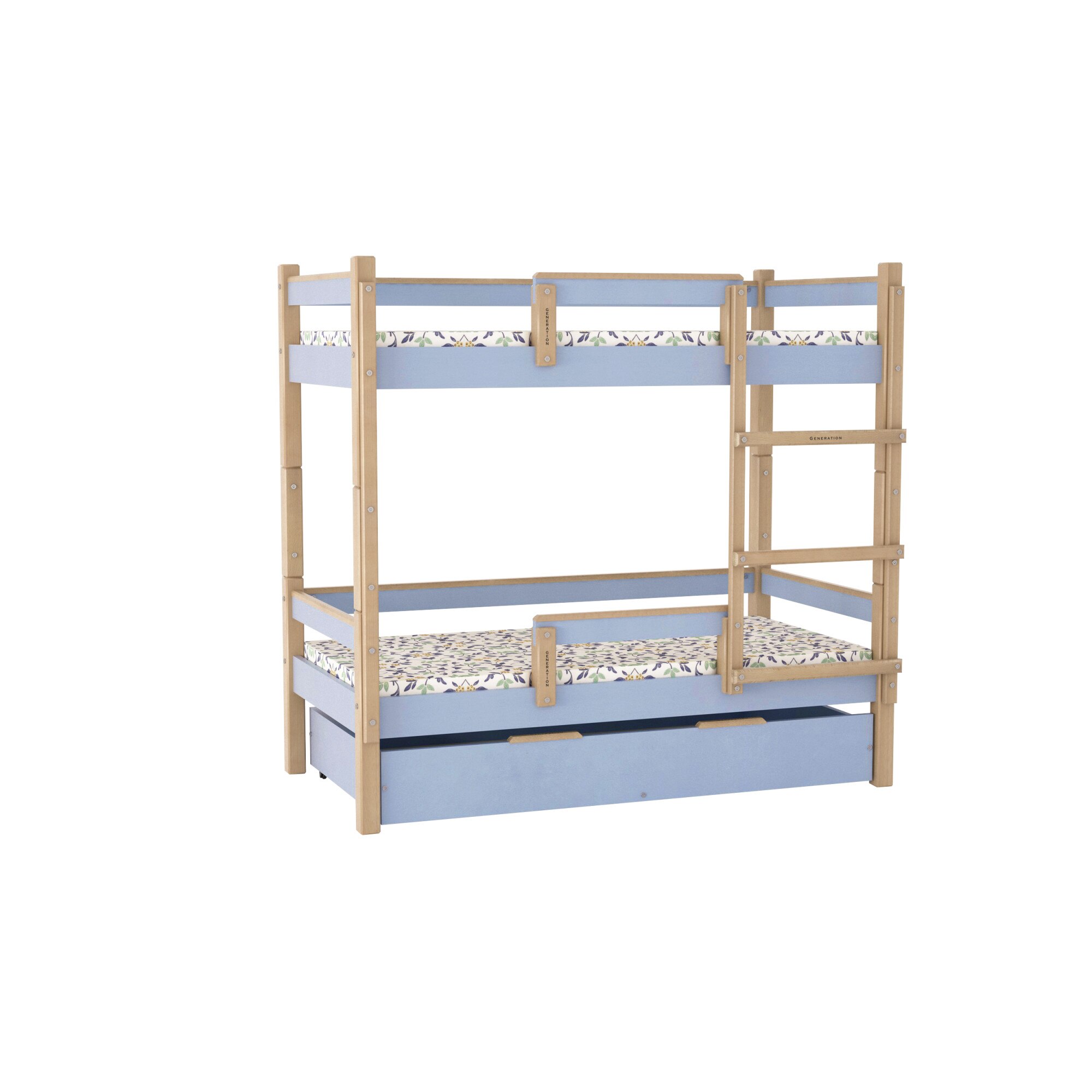 Pat-Patut etajat-demontabil cu sertar,160x80 cm,Pal Melaminat-FAG lemn masiv,Mobilier GENERATION-7/7