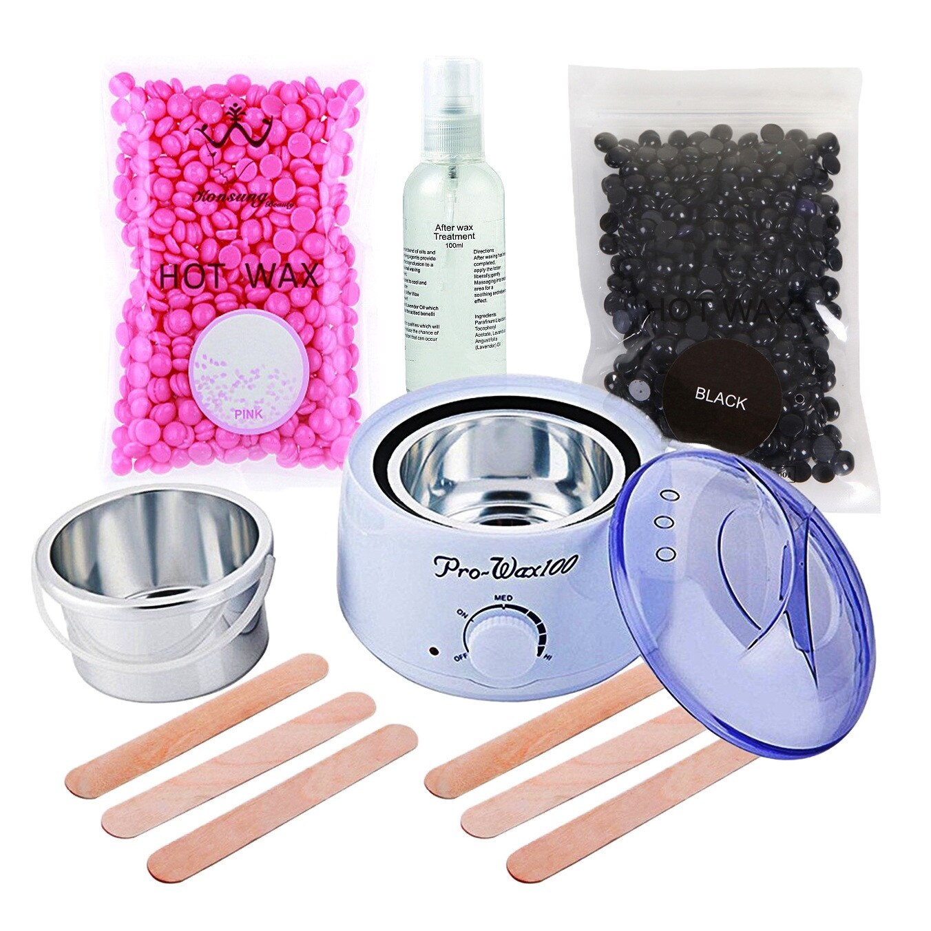 Kit Epilare No.206 cu 2 X Ceara Epilare Granule Refolosibila 2x500g