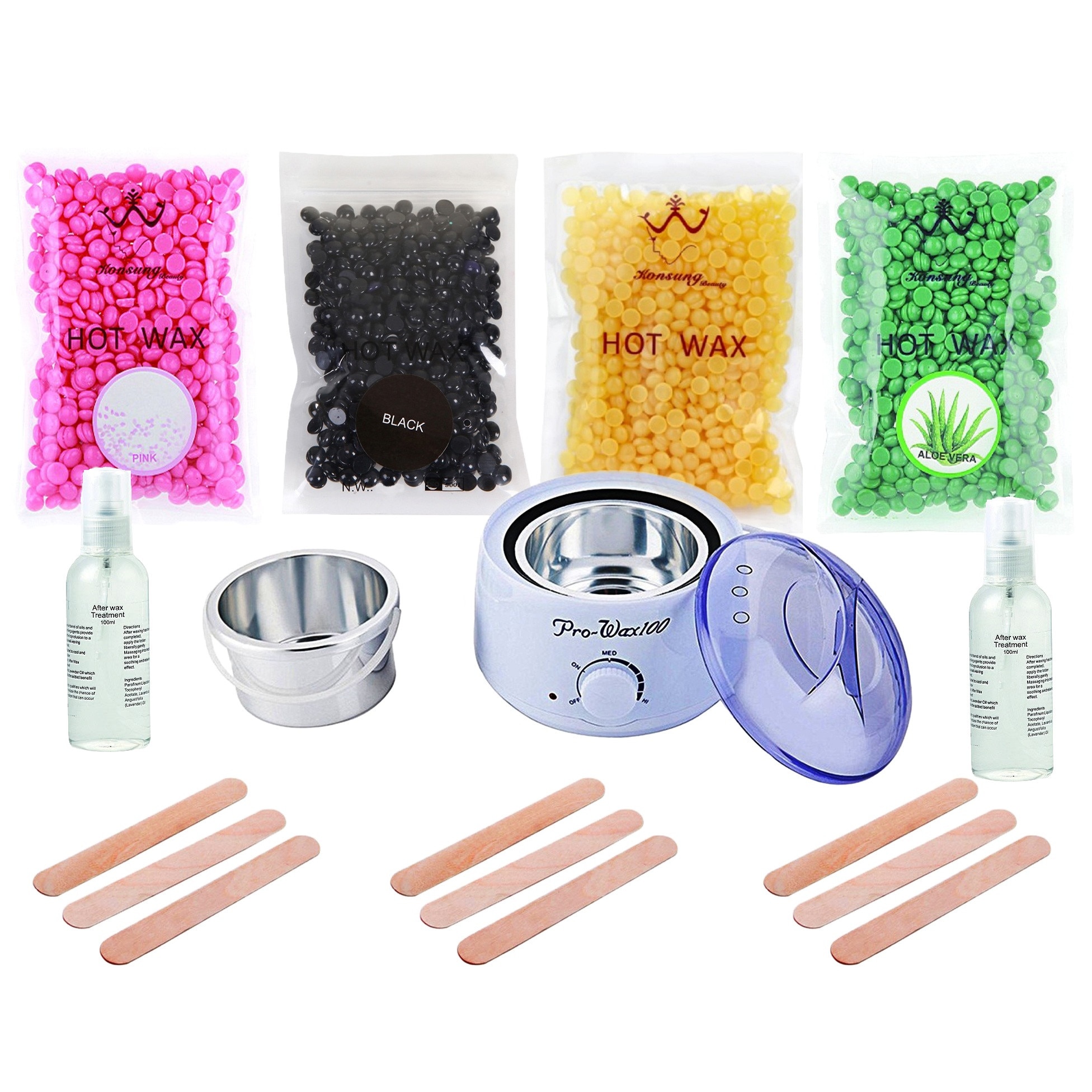 Kit Epilare No.209 cu 4 X Ceara Epilare Granule Refolosibila 4x500g