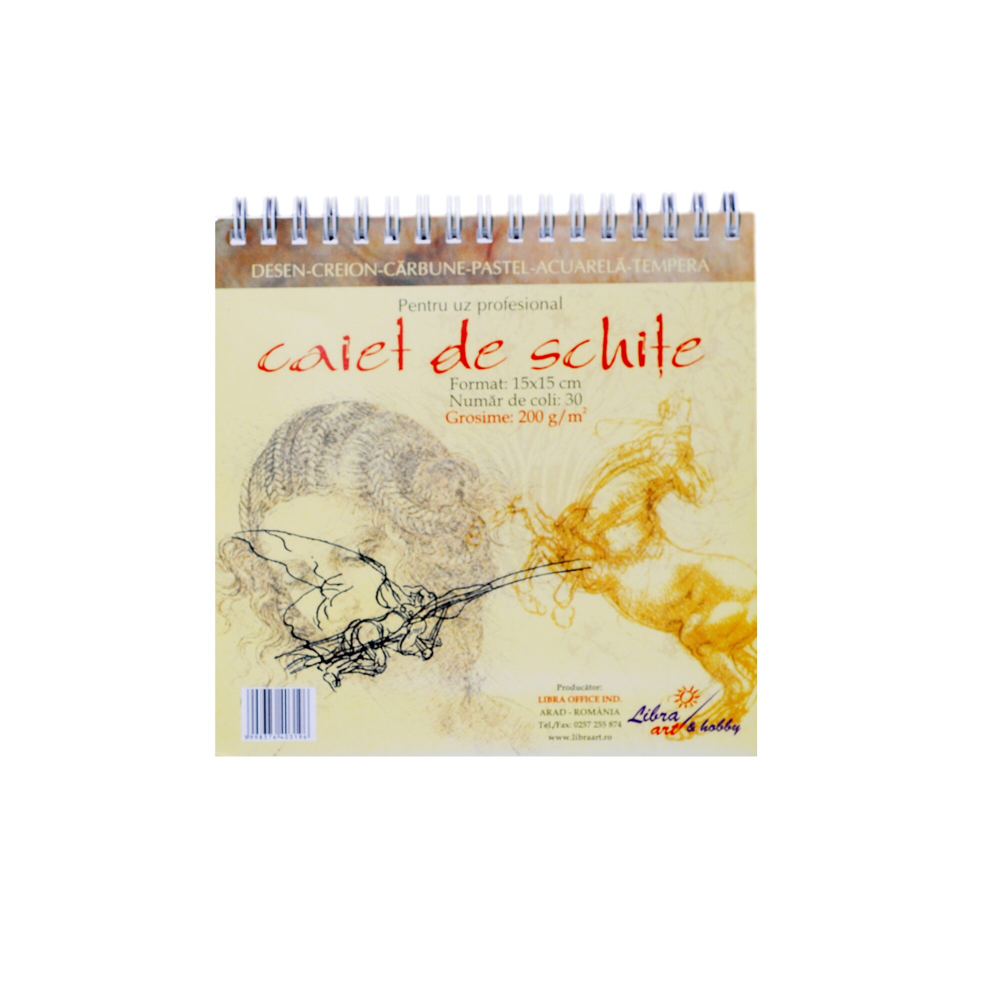 Caiet de schite 15x15cm 30 file 200 grame