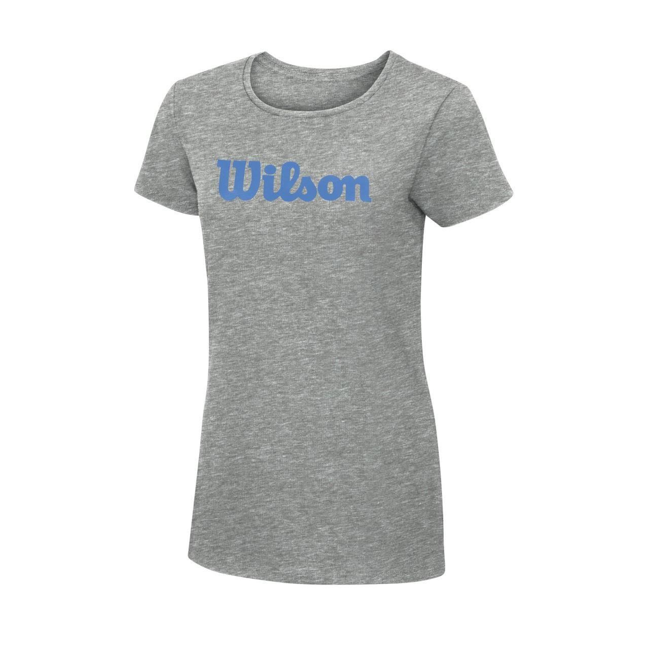Tricou Wilson W Script, pentru femei, Gri/Albastru
