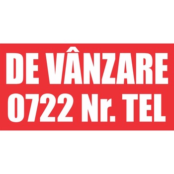 Banner DE VANZARE - pentru vanzare casa/apartament/teren - Rosu cu alb- 150x75cm Banner DE VANZARE - pentru vanzare casa/apartament/teren - Rosu cu alb- 150x75cm