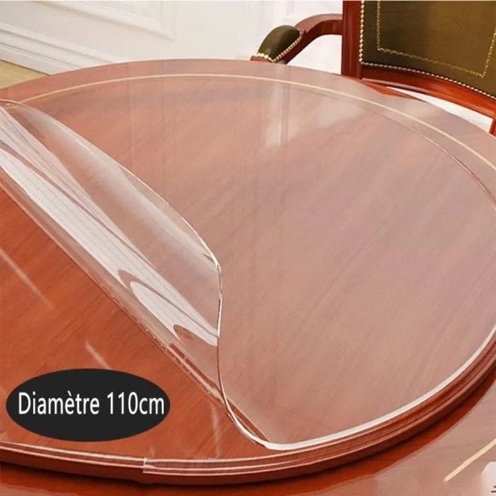 Átlátszó PVC kerek asztalterítő 2mm 110cm vízálló