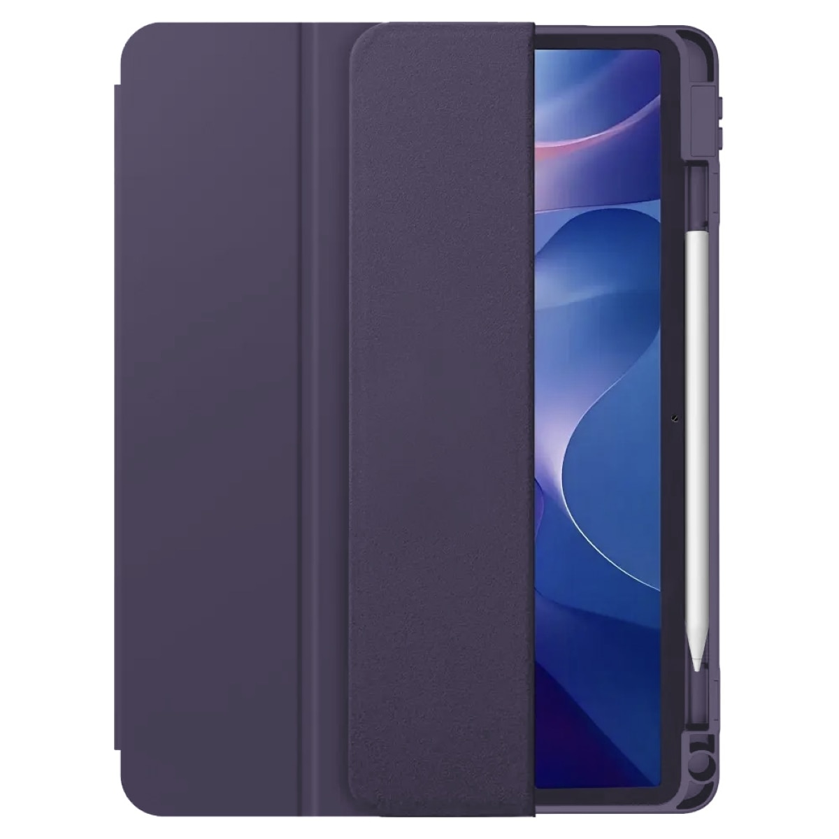 Husa tableta, Supero, SMARTCASE, protectie completa, cu clapeta si suport pentru stylus, compatibila Xiaomi Redmi Pad 2, material rezistent la zgarieturi, acces la butoane si porturi, curatare cu carpa umeda, culoare violet