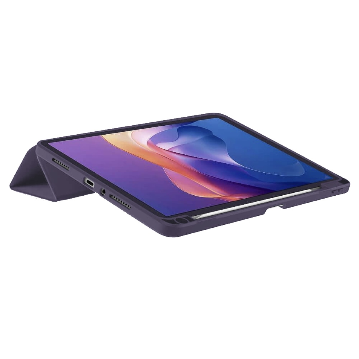 Husa tableta, Supero, SMARTCASE, protectie completa, cu clapeta si suport pentru stylus, compatibila Xiaomi Redmi Pad 2, material rezistent la zgarieturi, acces la butoane si porturi, curatare cu carpa umeda, culoare violet