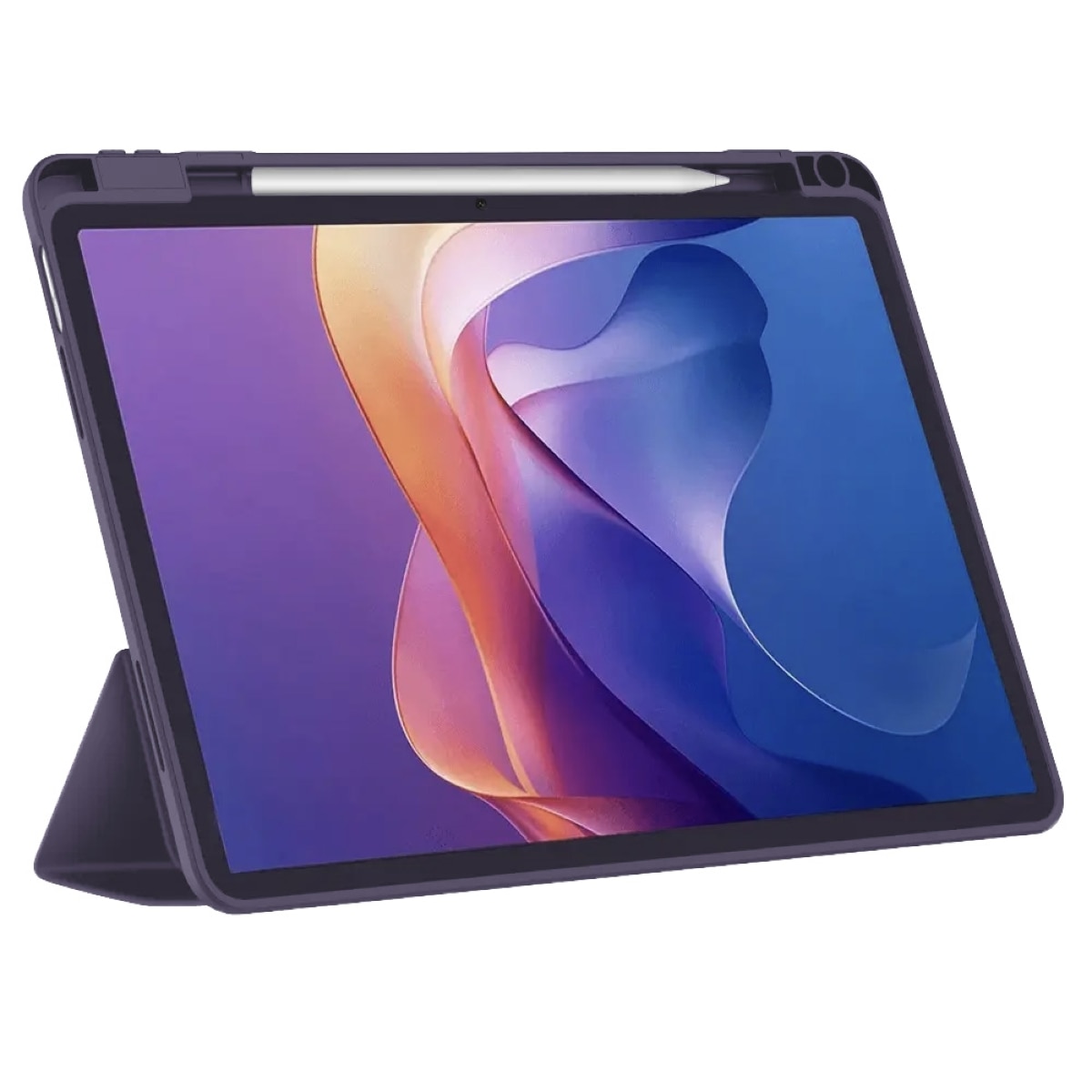 Husa tableta, Supero, SMARTCASE, protectie completa, cu clapeta si suport pentru stylus, compatibila Xiaomi Redmi Pad 2, material rezistent la zgarieturi, acces la butoane si porturi, curatare cu carpa umeda, culoare violet