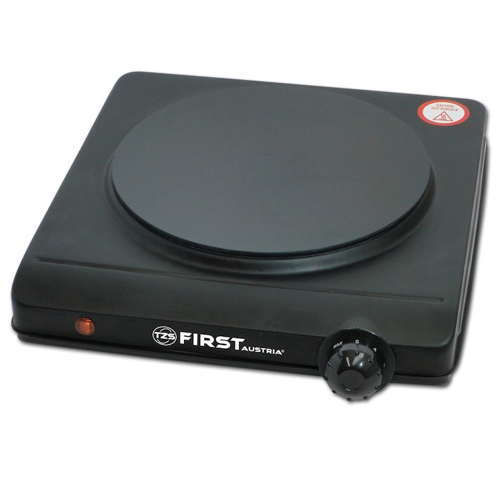 Единичен инфрачервен котлон FIRST FA-5096-1, 1250 W, Черен