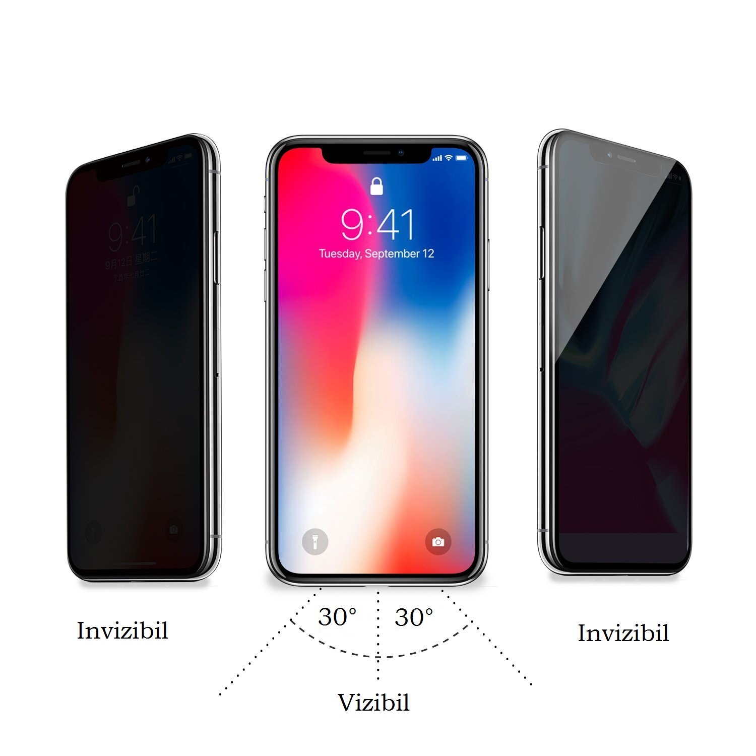 Folie Sticla Dr.Shield, Compatibil Apple iPhone 11, Full Glue, Protectie Profesionala Ecran 3D, Full Cover, Model Privacy- Negru