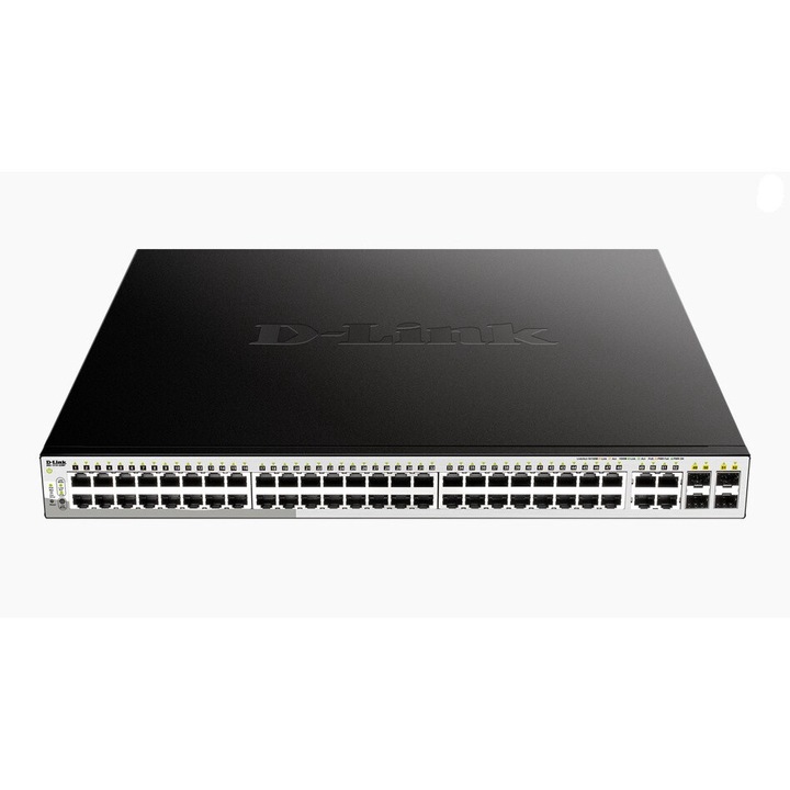D-Link DGS-1210-52MP PoE Kapcsoló, 52 x 10/100/1000, 4 x SFP