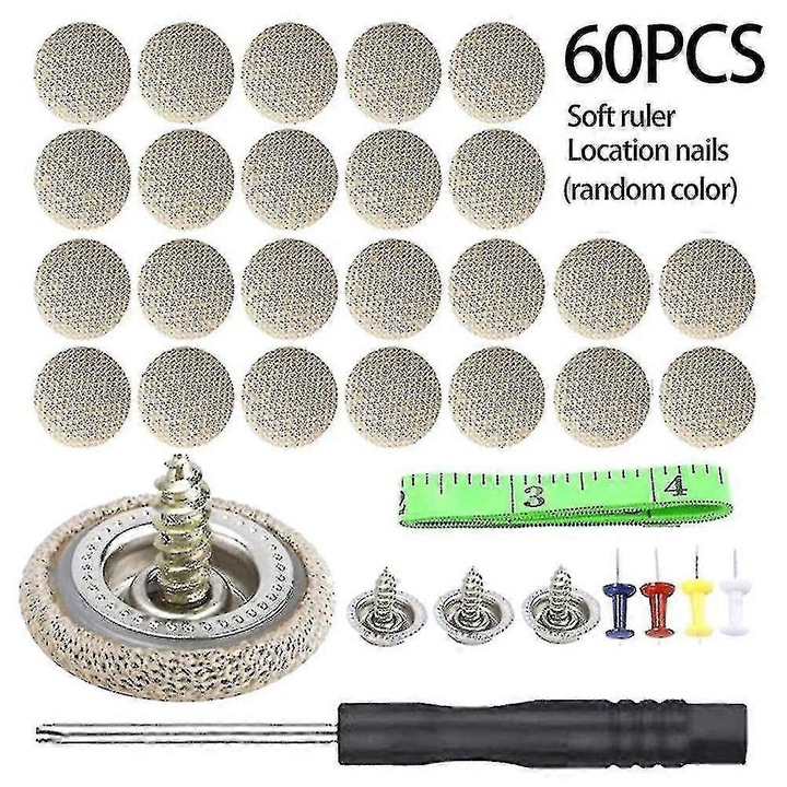 Set reparare plafon auto 60 piese, universal, bej, 2x0.5cm