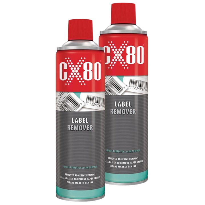Спрей CX80 за премахване на етикети и лепило 2x500ml прозрачен