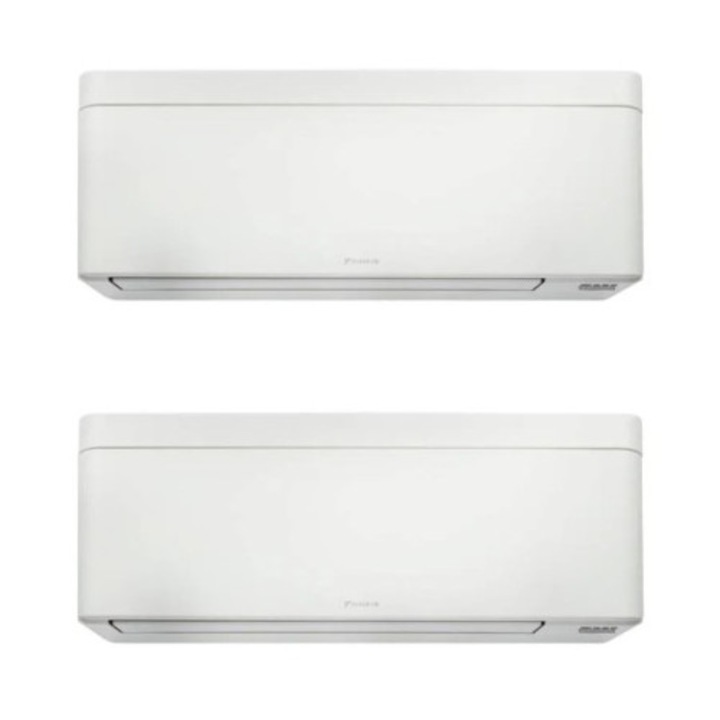 Aparat de aer conditionat dublu split Daikin Stylish cu doua unitati interne, 7000 BTU si 9000 BTU Albe, FTXA20CW + FTXA25CW + 2
