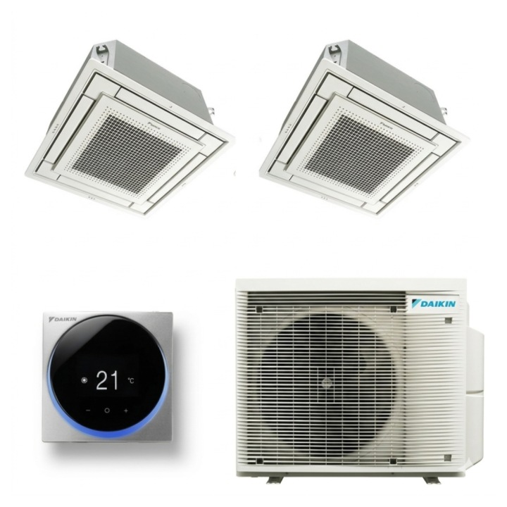 Aparat de aer conditionat dublu-split DAIKIN cu doua unitati interne tip caseta de tavan 9000 BTU 2MXM50A-2x FFA25A - garantie 6