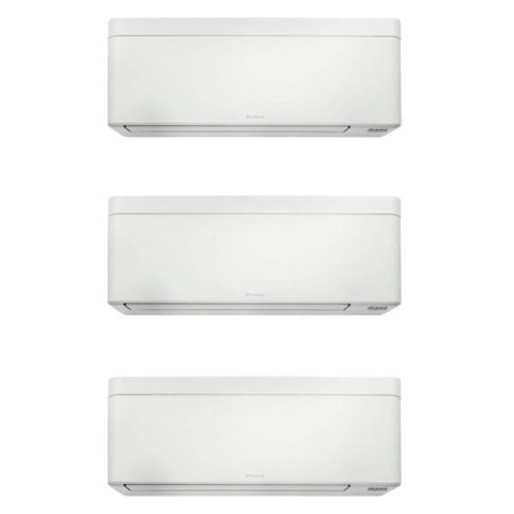 Aparat de aer conditionat multisplit Daikin Stylish cu trei unitati interne, doua de 9000 BTU si una de 12000 BTU Albe, 2xFTXA25
