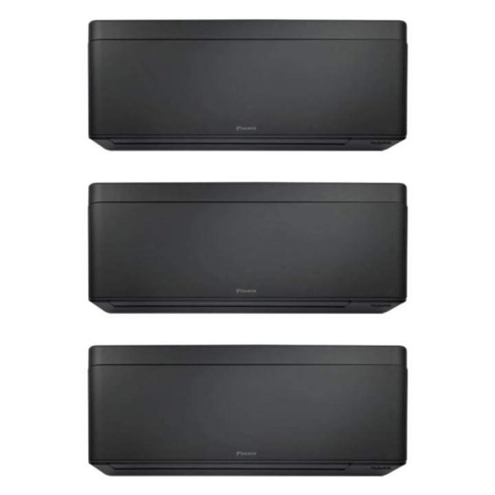 Aparat de aer conditionat multisplit Daikin Stylish cu trei unitati interne, doua de 7000 BTU si una de 12000 BTU Negre, 2xFTXA2