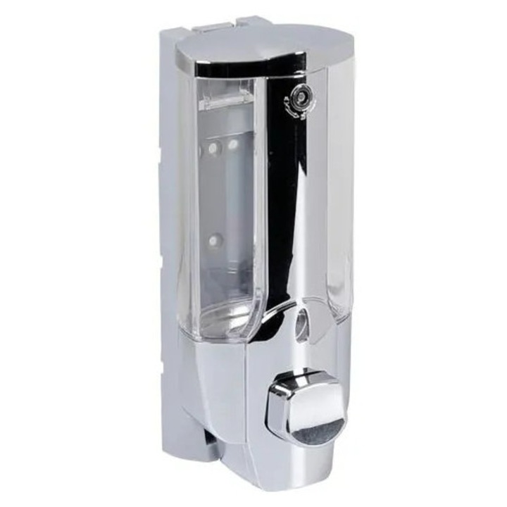 Dozator sapun de perete, argintiu, 7.5x19x8.5cm, 380ml