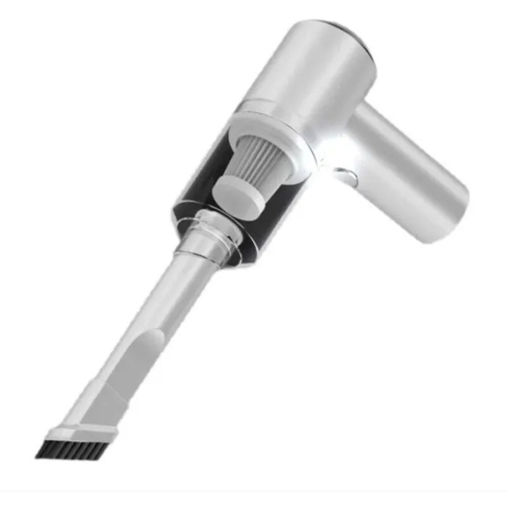 Aspirator auto fara fir pentru uz umed si uscat alb