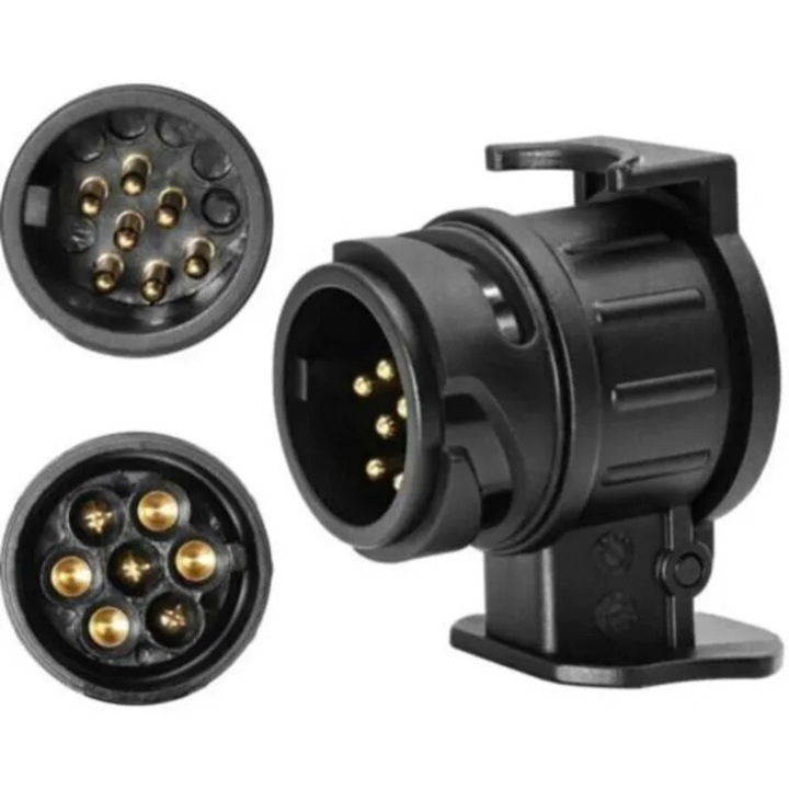 Adaptor remorca 13 pini la 7 pini, negru