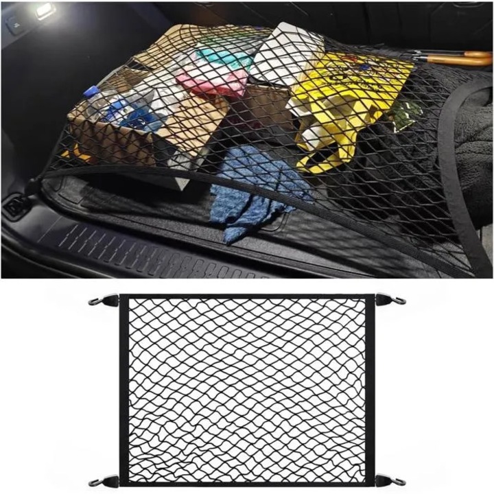 Plasa pentru portbagaj, elastica, extensibila, negru