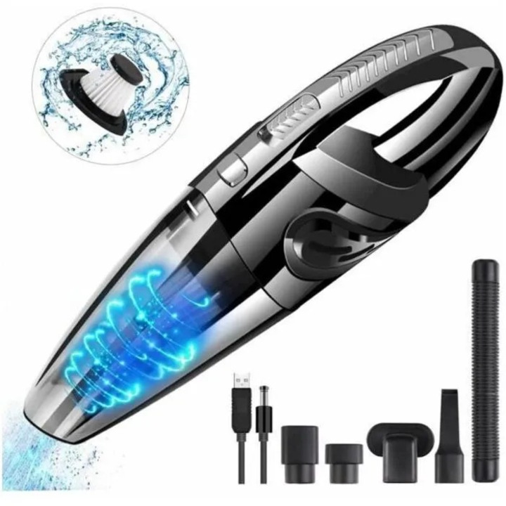 Aspirator auto portabil fara fir 3200Pa 120W USB reincarcabil