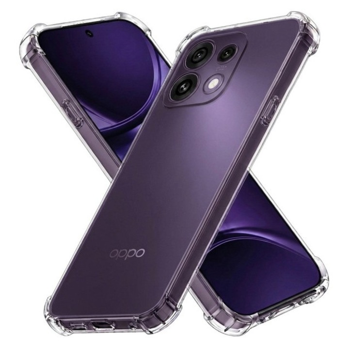 Husa Upzz® Shock Armor Compatibila Cu Oppo Reno 16 FS, Protectie Sporita, Silicon, Transparenta