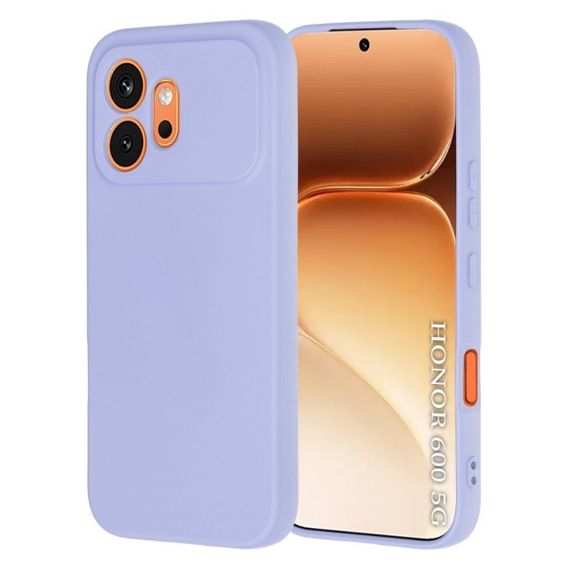 Husa Upzz® SoftFlex Compatibila Cu Honor 600, Silicon Soft, Protectie La Camera, Alcantara La Interior, Light Purple