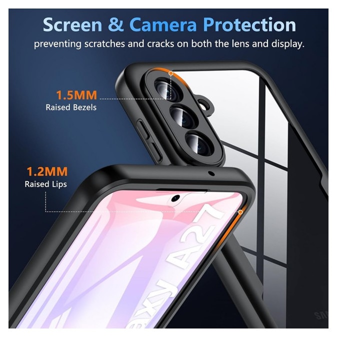 Husa Upzz® Compatibila Cu Samsung Galaxy A27 5G, 360 Grade Protectie Fata / Spate Upzz® ColorVerse - Negru