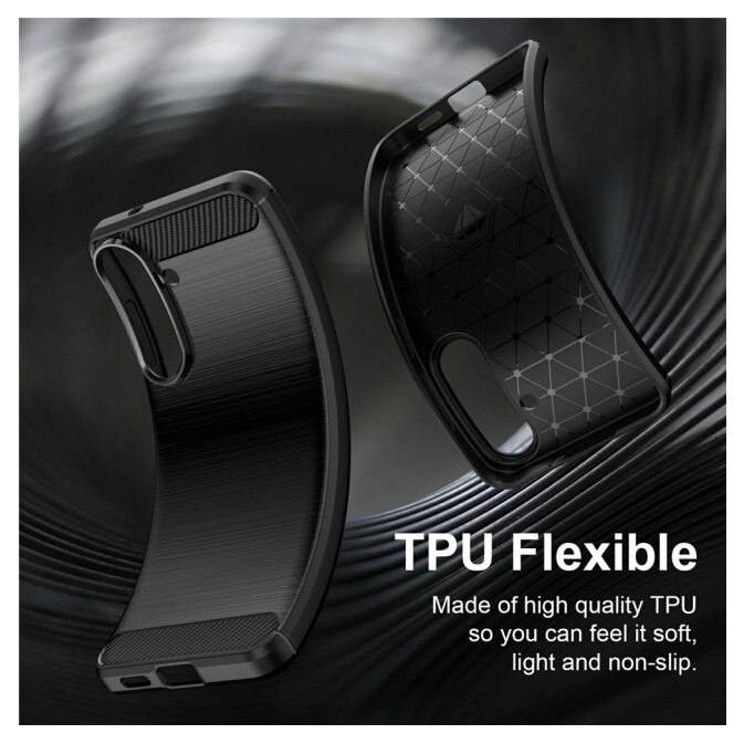 Husa Spate Upzz® Carbon Pro, Compatibila Cu Samsung Galaxy S26 FE 5G, Protectie Perfecta, Silicon, Black