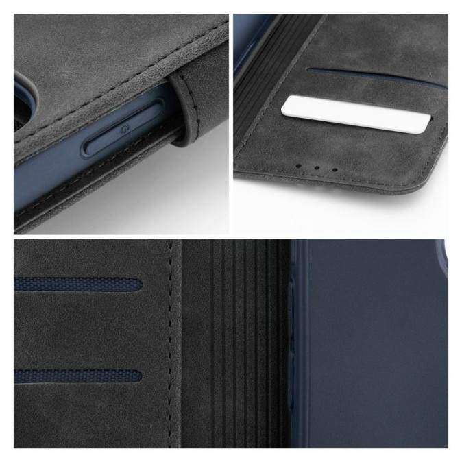 Husa Tip Carte Upzz® Tender, Compatibila Cu Samsung Galaxy A27 5G, Inchidere Magnetica, Piele Ecologica Soft, Negru