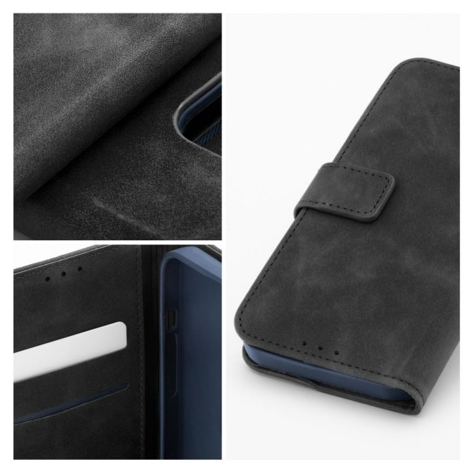 Husa Tip Carte Upzz® Tender, Compatibila Cu Samsung Galaxy A27 5G, Inchidere Magnetica, Piele Ecologica Soft, Negru
