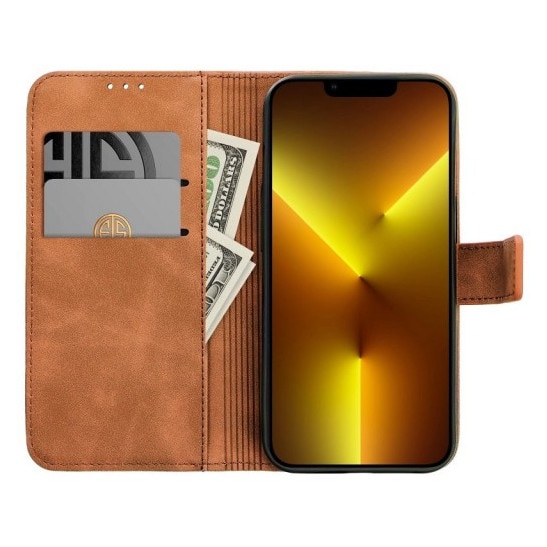 Husa Tip Carte Upzz® Tender, Compatibila Cu Samsung Galaxy A27 5G, Inchidere Magnetica, Piele Ecologica Soft, Maro