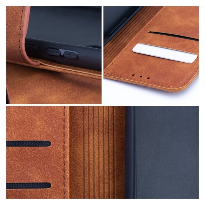 Husa Tip Carte Upzz® Tender, Compatibila Cu Samsung Galaxy A27 5G, Inchidere Magnetica, Piele Ecologica Soft, Maro