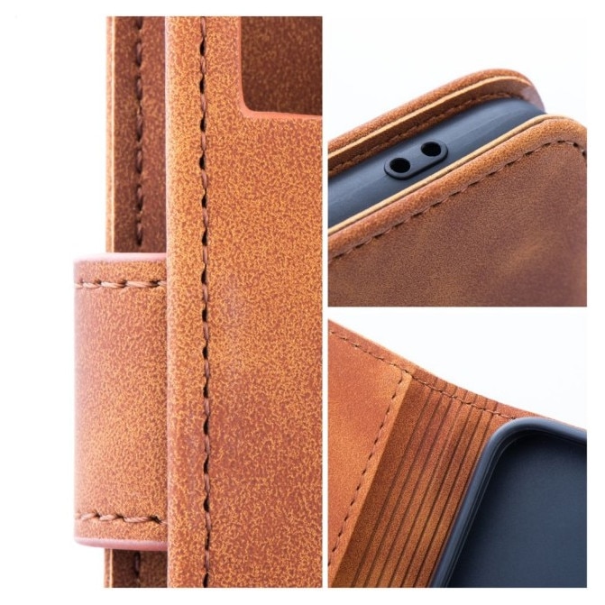 Husa Tip Carte Upzz® Tender, Compatibila Cu Samsung Galaxy A27 5G, Inchidere Magnetica, Piele Ecologica Soft, Maro