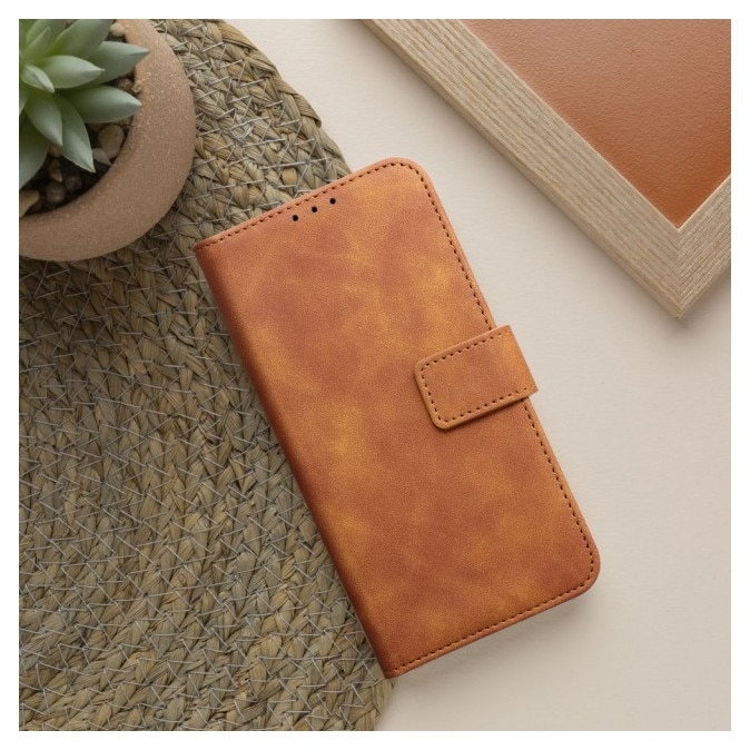 Husa Tip Carte Upzz® Tender, Compatibila Cu Samsung Galaxy A27 5G, Inchidere Magnetica, Piele Ecologica Soft, Maro