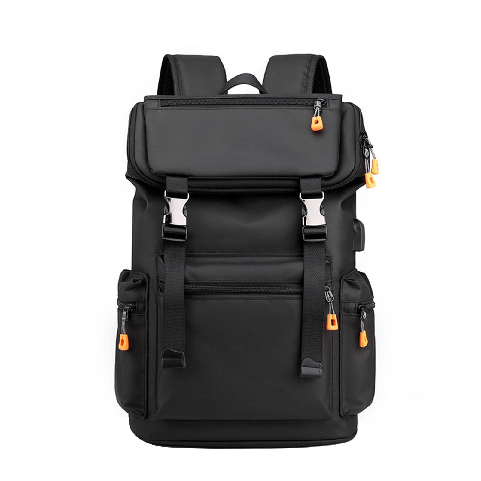 Rucsac laptop, ZYBLSSBB, rezistent, cu incarcare USB, negru-gri, 30x44x15cm