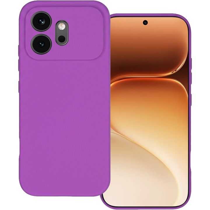 Husa pentru Honor 600, Color Shield, Interior de catifea, Suprafata aderenta, Protectie antisoc, Margini ridicate, Regular Fit, Silicon, Mov