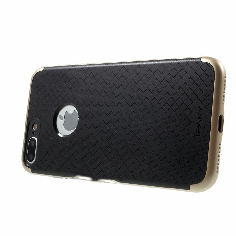 Husa IPAKY Full Protection - Grid Patern - iPhone 7 Plus (Gold) Premium Luxury Design