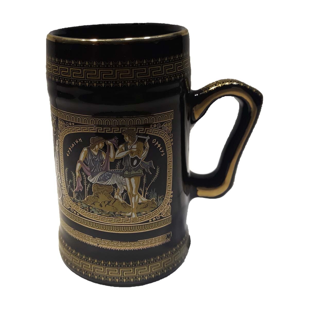 Halba dreapta mare, Ceramica cu Foita de Aur 24K