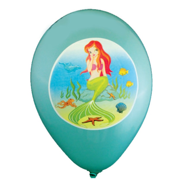 Baloane 30 cm inscriptionate Mermaid (15 buc)