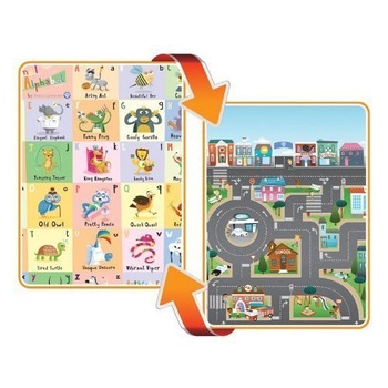 Covoras de Joaca cu Doua Fete pentru Copii Prince Lionheart City / ABC Covoras de Joaca cu Doua Fete pentru Copii Prince Lionheart City / ABC