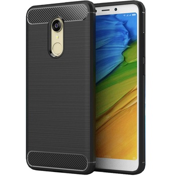 Husa de protectie Carbon pentru Xiaomi Redmi Note 5 / Note 5 Pro / Redmi 5 Plus, Negru Husa de protectie Carbon pentru Xiaomi Redmi Note 5 / Note 5 Pro / Redmi 5 Plus, Negru