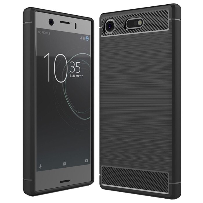 Husa de protectie Carbon PROTECTS pentru Sony XZ1, Negru