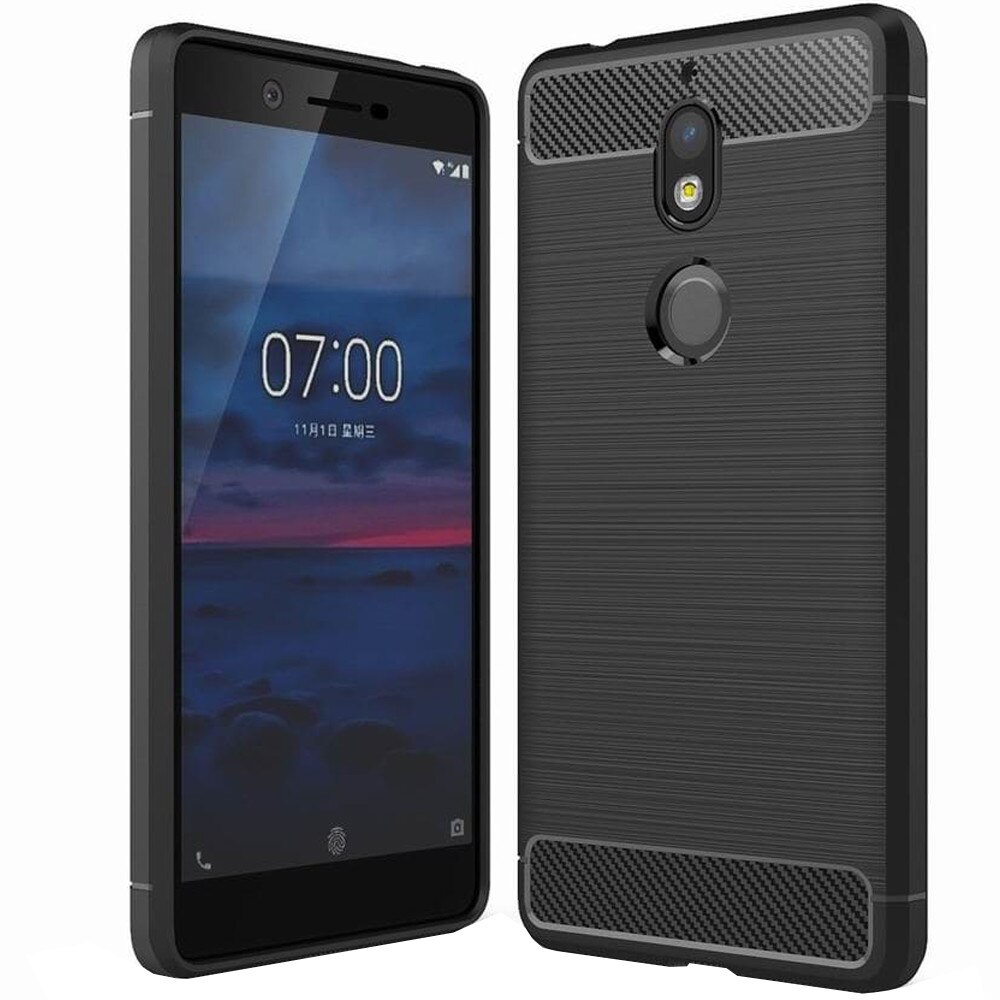 Husa de protectie Carbon PROTECTS pentru Nokia 7, Negru