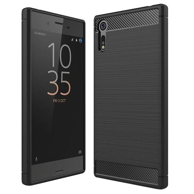 Husa de protectie Carbon PROTECTS pentru Sony XZ, Negru
