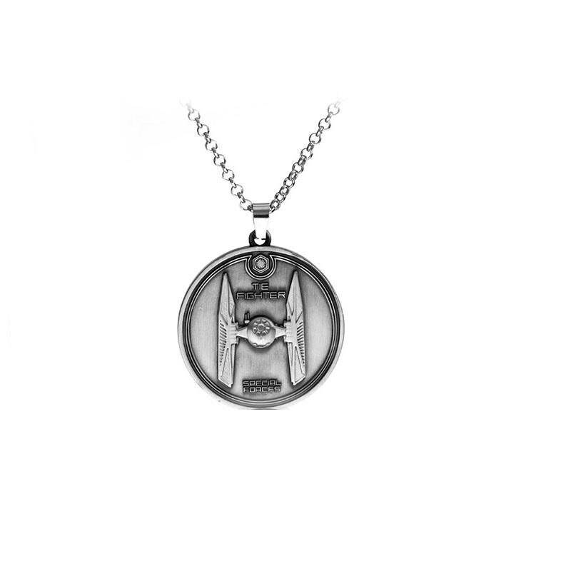 Lantisor Cu Pandantiv Star Wars TIE fighter Argintiu, Argintiu