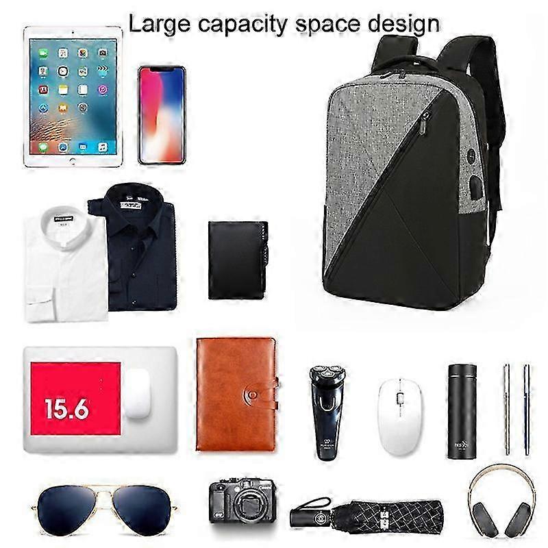 Geanta multifunctionala 3 in 1, Oxford, rezistenta la apa, USB, 21x12x42cm, negru